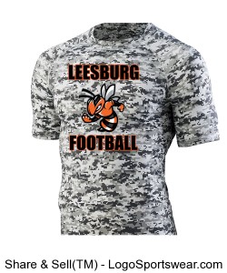 Leesburg Football Hyperform Compression Long Sleeve Shirt Design Zoom